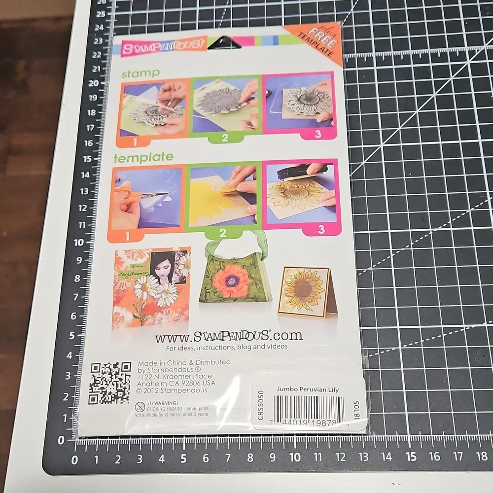 GIANT PERUVIAN LILY Alstroemeria Stampendous Rubber Stamps with free template. - Picture 2 of 5